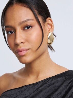 Shashi Madrid Large Gold tone Stud Earrings